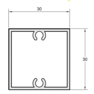 BARROTILLO 30X30MM ANODIZADO BRONCE [6 35 MTS]
