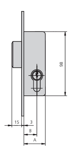 CERRADURA CONTADOR CVL E 21MM CIL EURO 30/30 LC