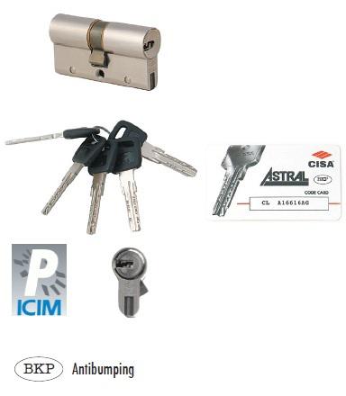 CILINDRO SEGURIDAD CISA ASTRAL S 30/50 LEVA LARGA