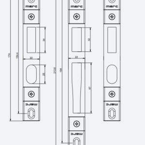 CONJUNTO 3 UND CERRADEROS MARC INOX 745