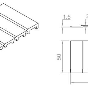 CUÑA NIVELACIÓN PERFILES GLASS RAIL PRO  C 20 UND 