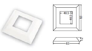 EMBELLECEDOR BASE 40X40 BLANCO [ 60UND ]