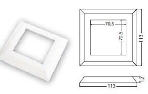 EMBELLECEDOR BASE 70X70 PLATA