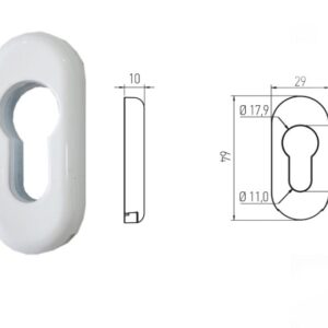 EMBELLECEDOR DE SEGURIDAD M69 LACADO BLANCO 
