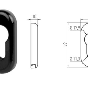 EMBELLECEDOR DE SEGURIDAD M69 LACADO NEGRO