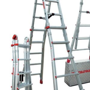 ESCALERA TELESC  ROJA DE 8 8 PELDAÑ  ESTABILIZADOR