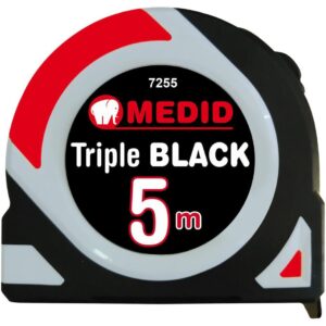 FLEXOMETRO MEDID PROFESIONAL TRIPLE BLACK 5MX25MM