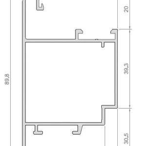 HOJA PUERTA APERT EXT  ALUP40 ANOD BRONCE[6 35MTS]