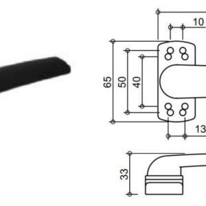 JUEGO MANILLA RECUPERABLE PLANA NEGRO 9005