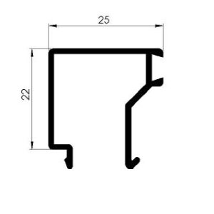 JUNQUILLO RECTO DE 25 MM P40 ANOD BRONCE [6 35MTS]