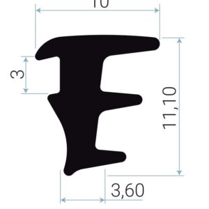 JUNTA CUÑA EPDM LE 1009 HUECO 5MM [150MTS]