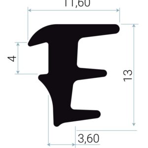 JUNTA CUÑA EPDM LE 1162 HUECO 6MM [150MTS]