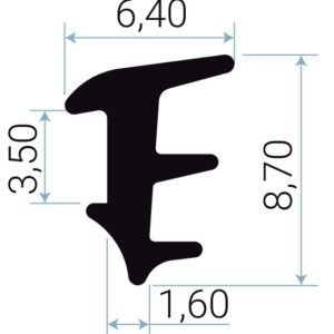 JUNTA CUÑA EPDM LE 727 HUECO 3MM [400MTS]