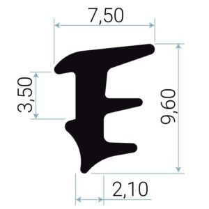 JUNTA CUÑA EPDM LE 768 HUECO 4MM [250MTS]