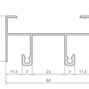MARCO SUPERIOR CORREDERA 60 EMBERO TEXT [6 35MT]