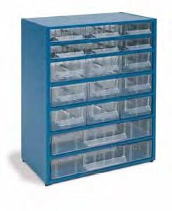 MODULO METALICO APILABLE 17 CAJONES 312X182X403