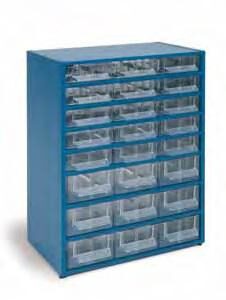 MODULO METALICO APILABLE 24 CAJONES 312X182X403