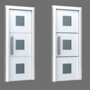 PANEL MODELO ATENEA 9H 2000X800X23 BLANCO C/INOX