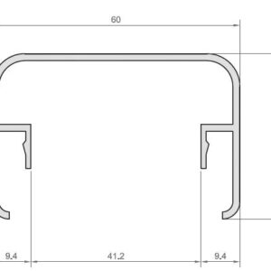 PASAMANO RECTANGULAR 60X40MM EMBERO TEXT  6 35MTS