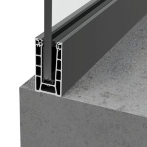 PERFIL 14366 GLASS RAIL PRO-M52- PLATA MATE 5000MM