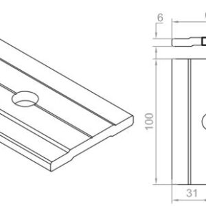 PERFIL DRENAJE SF BARAND EXL-14366 GLASS RAIL PRO 