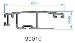PERFIL MOSQUITERA CORREDERA 9901 EMBERO TEXT  6 4M