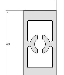 PILASTRA COLUMNA 40X20MM ANOD  BRONCE [6 35MTS]