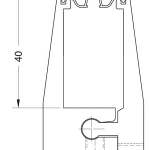 PINZA HORIZONTAL LACADO BLANCO CRISTAL 6 A 12MM