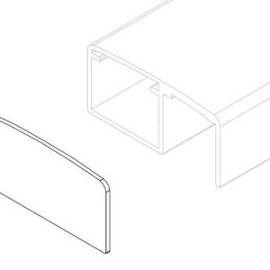 TAPA PASAMANO  12190  RECTO G  RAIL DCH  ANO NEGRO