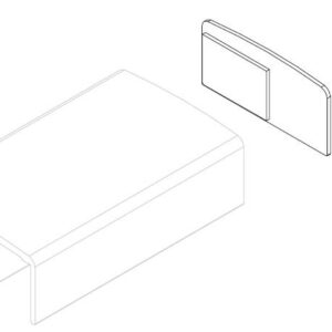 TAPA PASAMANO  12910 RECTO G RAIL DER  PLATA