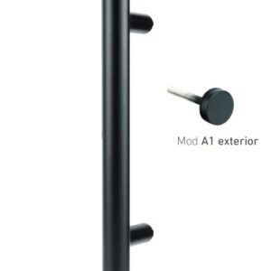 TIRADOR INOX 304 REDONDO 25mm 420MM NEGRO MATE EXT